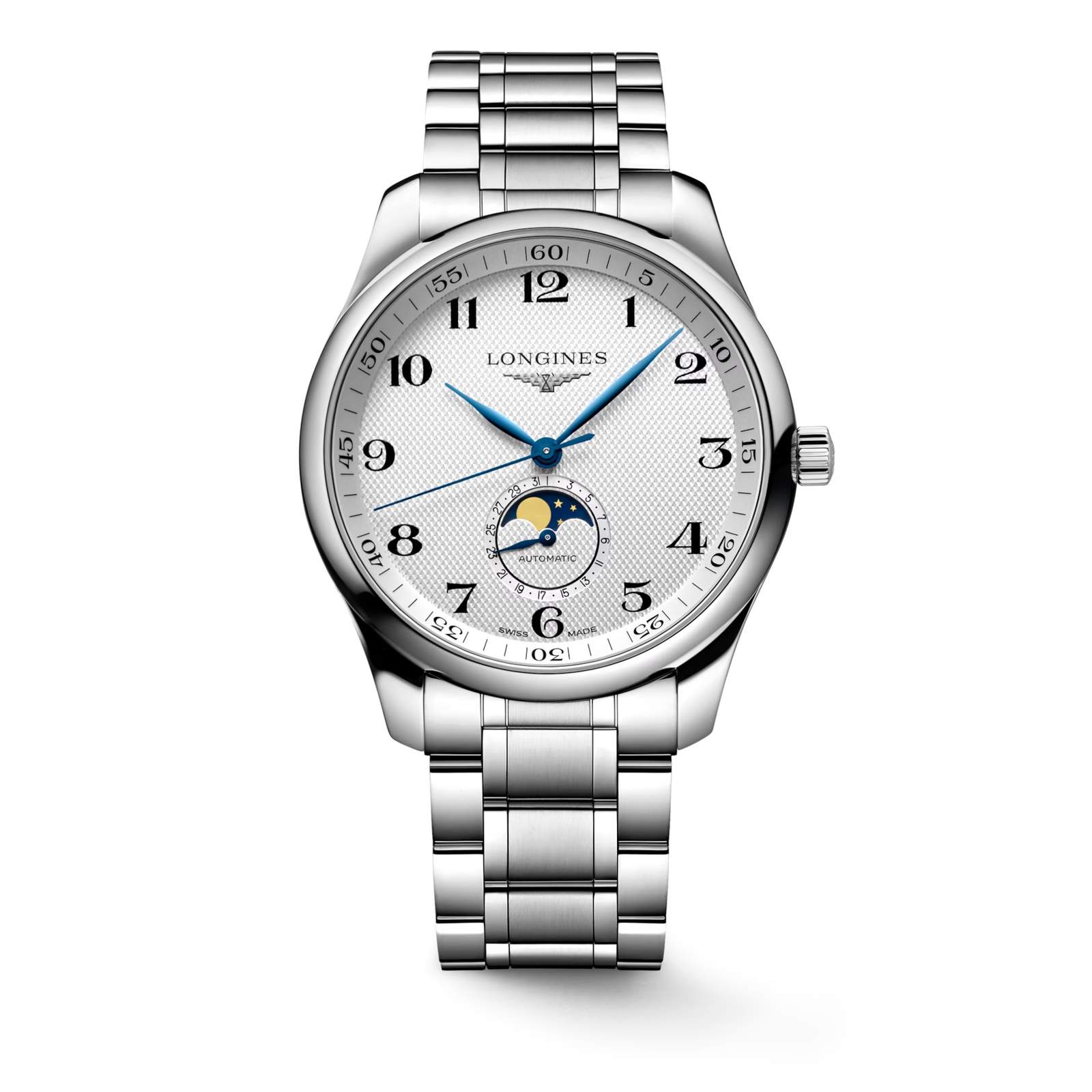 Longınes Master Collectıon Moonphase – Gümüş “Barleycorn”