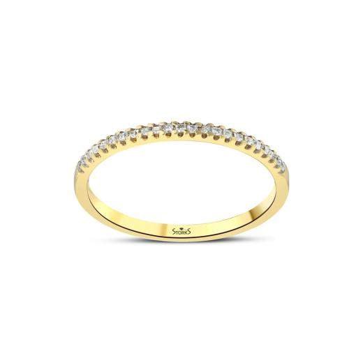 0.14 Karat Pırlanta Half-Round Yüzük